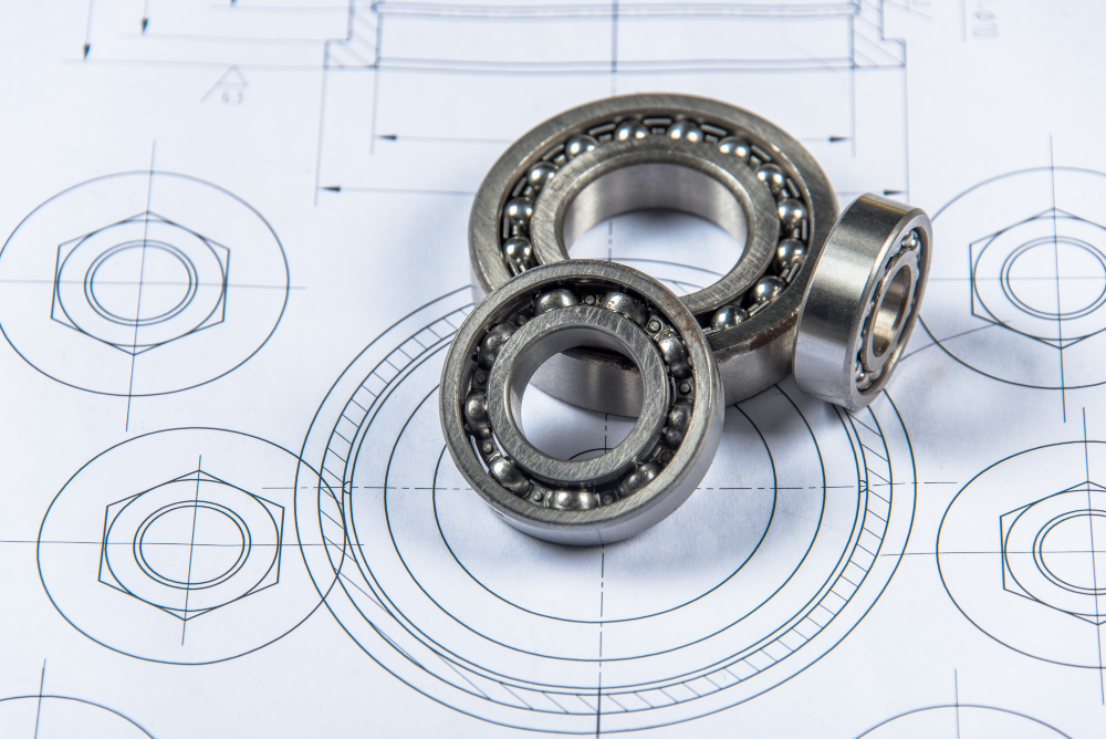 Integration of a slewing ring, drive pinion and supporting structure in an industrial machine